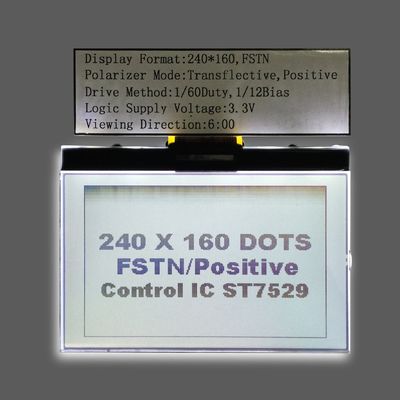 Stn Grey 240X160 Dots Graphic LCD Display FFC Parallel Lcd Display Module