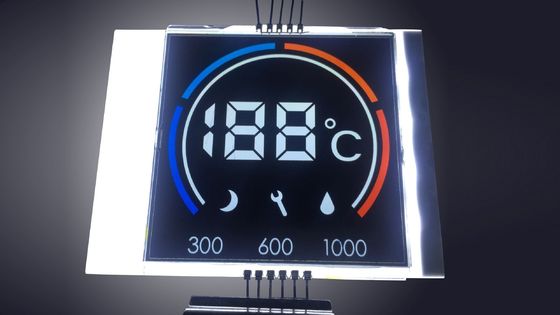 شاشة عرض LCD متعددة الألوان 7 أجزاء رقمية 3.3 فولت FSTN للترموستات
