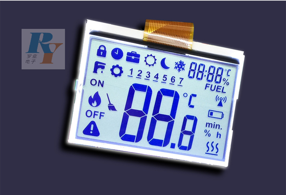 شاشة عرض LCD شفافة لمكيف الهواء مع إضاءة خلفية بيضاء