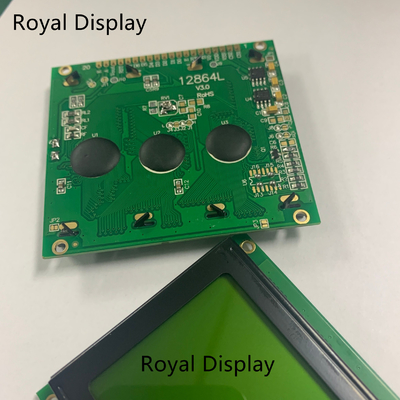 128X64dots STN Yellowgreen Graphic LCD عرض أحادية اللون وحدة COB LCD