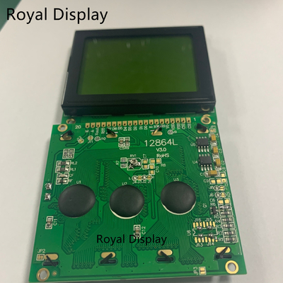 128X64dots STN Yellowgreen Graphic LCD عرض أحادية اللون وحدة COB LCD