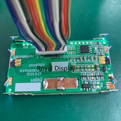 192X80 FSTN مصفوفة نقطية LCD انعكاسية إيجابية 90mA إضاءة خلفية
