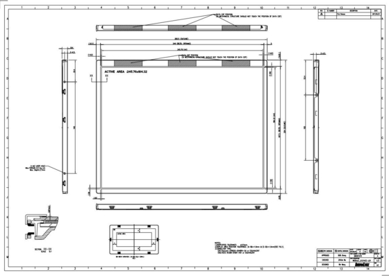 G121XCE-L01 12.1 بوصة Innolux TFT LCD Module 1024*RGB*768 262k/16.2M عرض ألوان