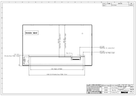 9' TFT LCD Module INNOLUX 1280*RGB*720 DJ090IA-01A شاشة السيارة الأصلية الحرارة العريضة