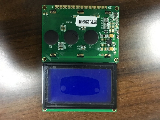رابط 20PIN 128 * 64 وحدة LCD الرسومية أحادي اللون STN لون اختياري مع الضوء الخلفي