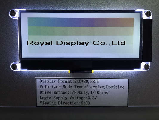 240 * 80 وحدات LCD الرسومية FSTN 6H درجة حرارة واسعة ST7529 COG العرض الصناعي