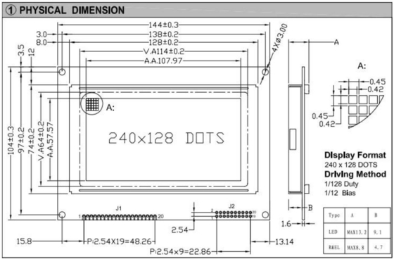 240*128 وحدات LCD الرسومية FSTN مع شاشة PCB T6963C عرض صناعي ذات درجة حرارة واسعة