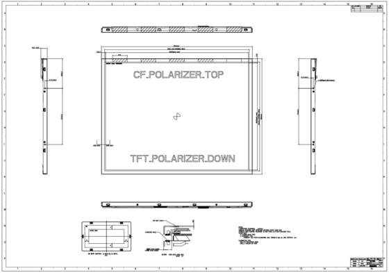 21.3'' TFT 1600 * 1200 RGB مقاس الاختلاف العالي Innolux Full view LCD Module