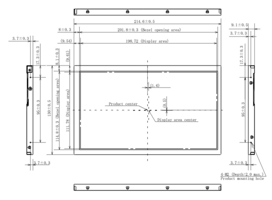 9.0' 1920*1080 TFT LVDS Tianma وحدة LCD عالية التباين