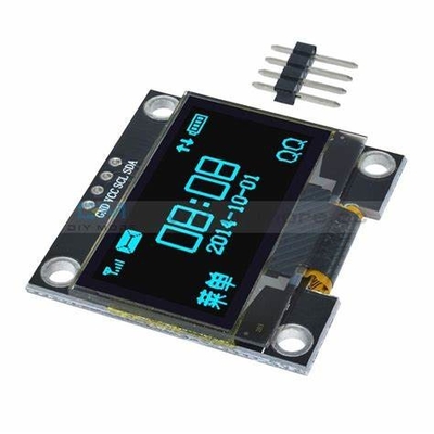 1.3'' 128*64 بيضاء أحادية اللون OLED واجهة I2C الحرارة العريضة وحدات LCD