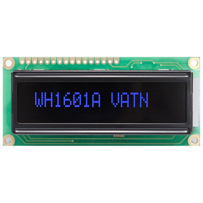 16*1 حرف أحادي اللون واجهة SPI درجة حرارة واسعة وحدة VATN LCD