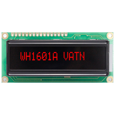 16*1 حرف أحادي اللون واجهة SPI درجة حرارة واسعة وحدة VATN LCD