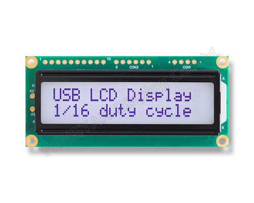 واجهة 16 * 2 حرف USB FSTN STN LCD Winstar تستبدل الاستخدام الصناعي