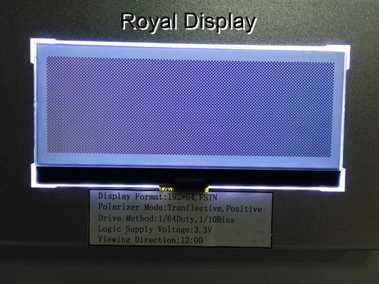 192X64dots FSTN شاشة عرض LCD إيجابية رسومية أحادية اللون وحدة الترس LCD