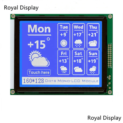 4.7 بوصة 160 × 128 129 * 102 مم وحدة LCD مصفوفة الجرافيك مع الإضاءة الخلفية