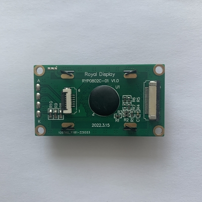 STN صفراء خضراء 8 * 2 وحدة LCD NT7066U 0802 شاشة شاشة LCD